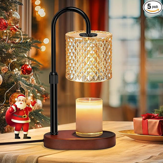 seenlast Electric Candle Lamp Warmer with Timer Dimmer Adjustable Height,Gifts for Women and Men,Vintage Home Decor