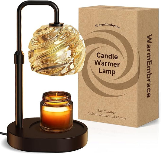 WarmEmbrace Candle Warmer Lamp with Timer for Jar Candles - Dimmable, Height and Brightness Adjustable Electric Wax Warmer...