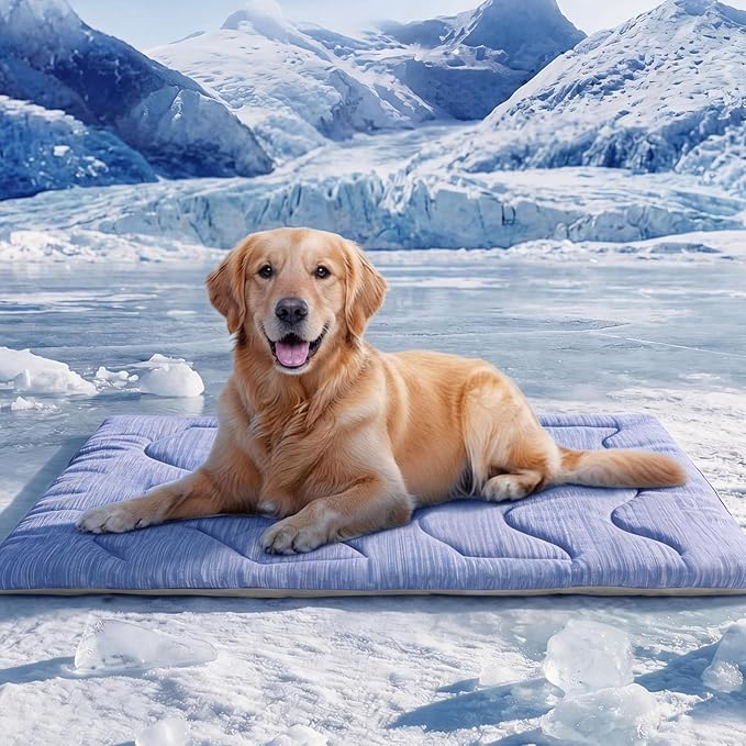 Dog Cooling Mat, Portable & Durable Cooling Mat for Dogs, Physical Heat Absorption, Anti-Slip Cooling Bed for Large Dogs 6...