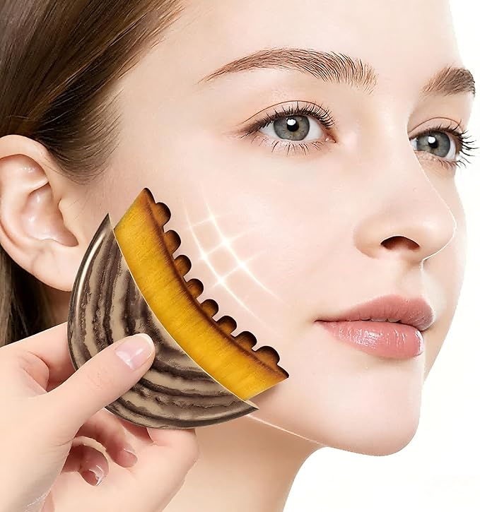 Facial Lymphatic Drainage Brush, Contour Face Massager for Chin & Neck, Soft Bristles for All Skin Types, Ergonomic Beauty...