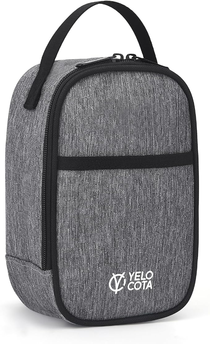 Yelocota Small Insulated Lunch Bag- Snack Bag- Mini Cooler Bag with Handle Buckle for Travel,Work,School(Storage Space bel...