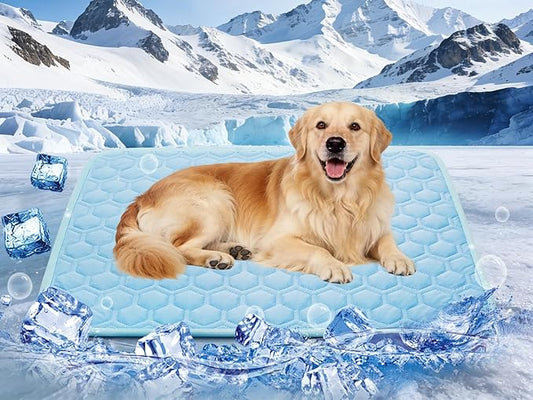 Cooling Mat for Dogs, Thick Breathable Dog Cooling Mat Q-MAX>0.45, Dog Cooling Bed Chill Cool Fiber & Non-Slip Bottom Cold...