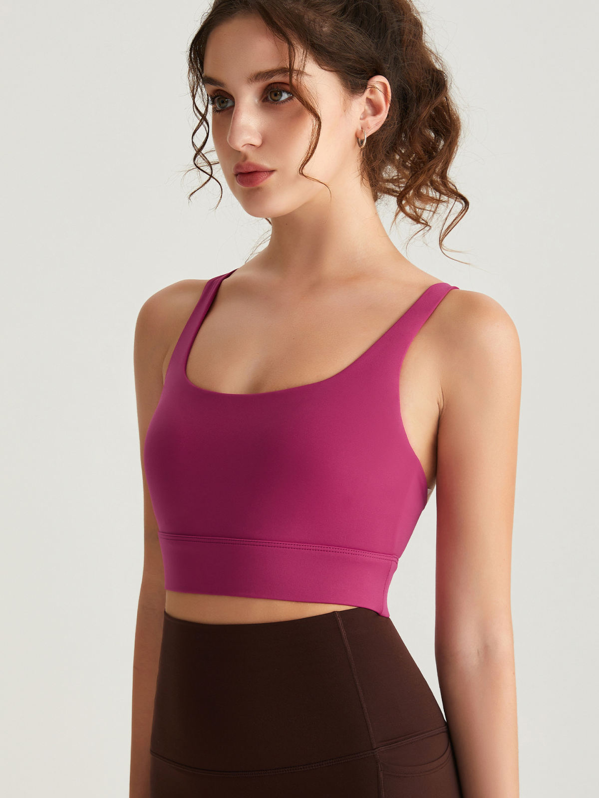Women's Summer Sports Bra, Shockproof & Breathable Yoga Top With Hollow Cross Straps And Back Beauty Design