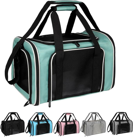 Cat, Dog Carrier for Small Medium Pet Carriers Up to15Lbs, Cats Carrier Soft- Sided Puppy Dogs Bag Portable Foldable Airli...