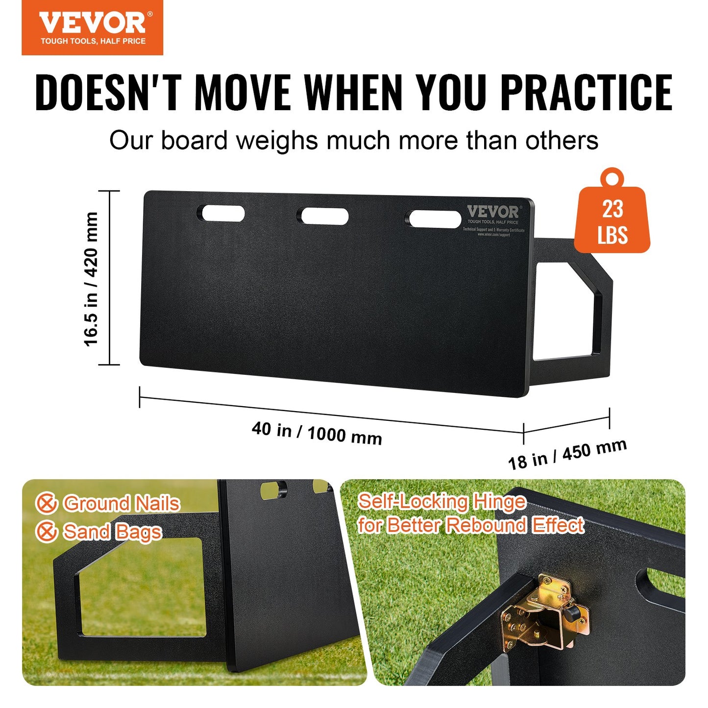 Fußball Rebound Board, Tragbares Bounce Board 100 X 40 Cm, HDPE Rebounder Wand Rebound Equipment, Kinder & Jugendliche, Trainingsboard, Rebounder Kicker Für Fußballtraining, Schwarz