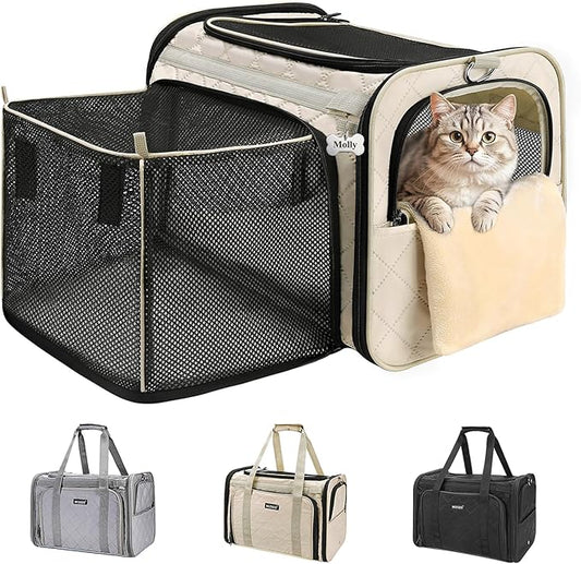 MIDOG Cat Carrier Soft for Small to Medium-Sized Cats,Up to 15 Lbs, TSA Airline Approved Soft Sided Pet Carrier,Collapsibl...