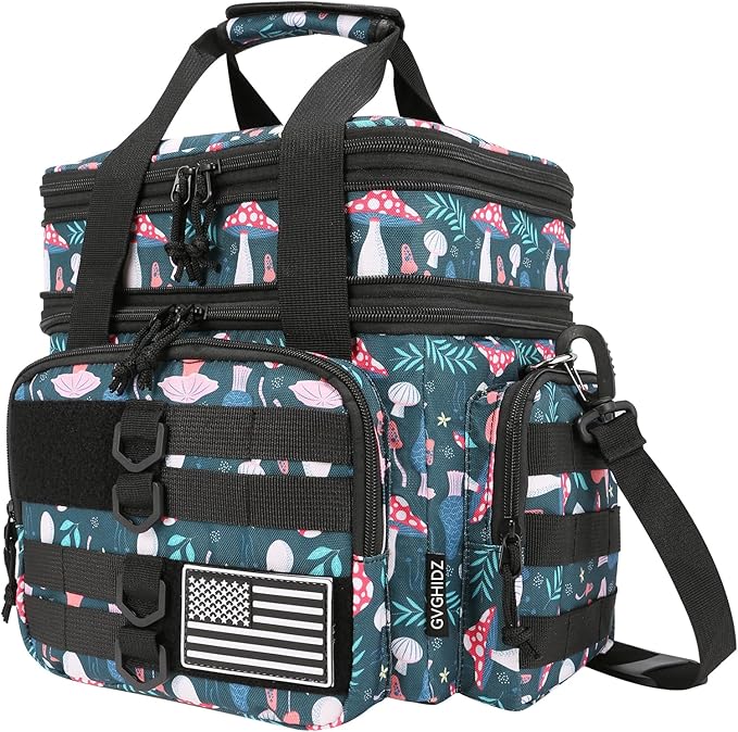 GVGHIDZ Tactical Lunch Bag for Men and Women – Large Insulated, Leakproof, Waterproof Cooler with Dual Compartments and Un...