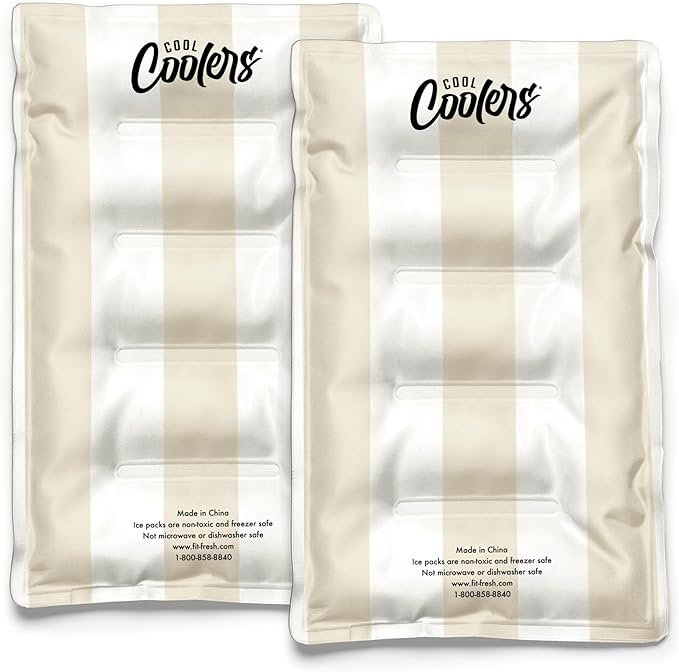 Cool Coolers Reusable XL Soft Ice Packs for Coolers, Long-Lasting Lunch Box Ice Pack, High Performance Quick Freeze, 2Pk, ...