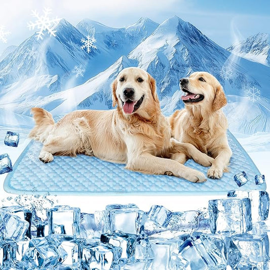 MeiLiMiYu Dog Cooling Mat Thicken Cooling Mat for Dogs Pet Self Cooling Pad Non-Slip Dog Cooling Bed (Q-Max>0.5) for Indoo...