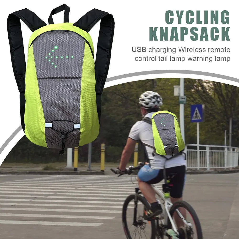 LED Illuminated Backpack, Bicycle Cycling Turn Signal Backpack, Lightweight Mini Multi-Functional Storage Bag For Night Running And Outings, Unisex Multi-Functional Outdoor Backpack