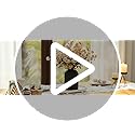BLOSMON Fake Flowers in Vase for Centerpieces: Metal Vase with 12 Stems of Artificial Mums Kiku Flowers Eucalyptuses Dinin...
