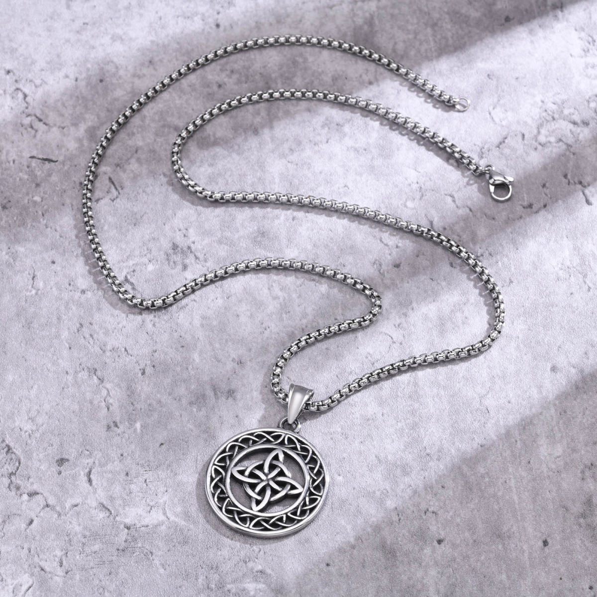 European And American Accessories Stainless Steel Celtic Pendant Necklace