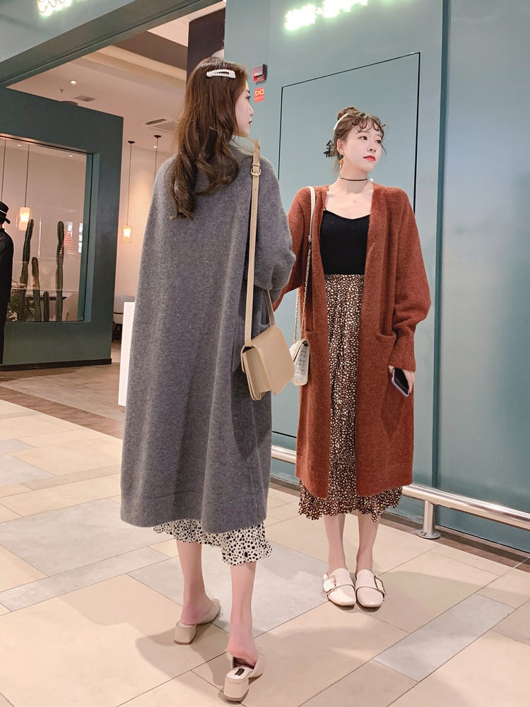 Korean-style Long Sweater Cardigan Mid-length Autumn Wear