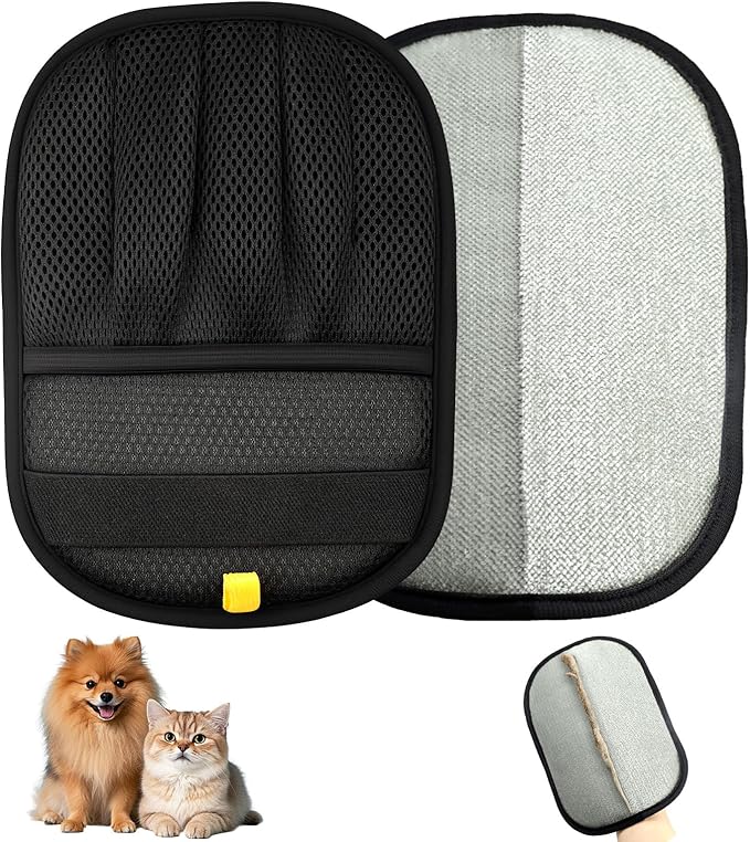 XXJXXJ Upgraded Pet Hair Removal Gloves for Cats & Dogs, Five-Finger Electrostatic Reusable Magic Brush for Effortless Pet...