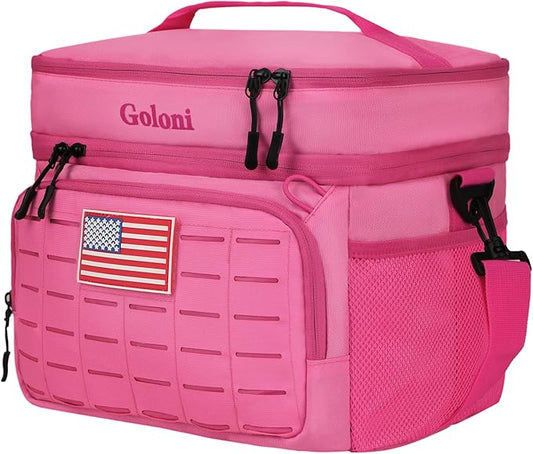 Portable Insulated Cooler Bag, Leakproof Soft-Sided Lunch Bag,8mm Insulation Keeps Cool 16+ for Camping, Beach, Picnics