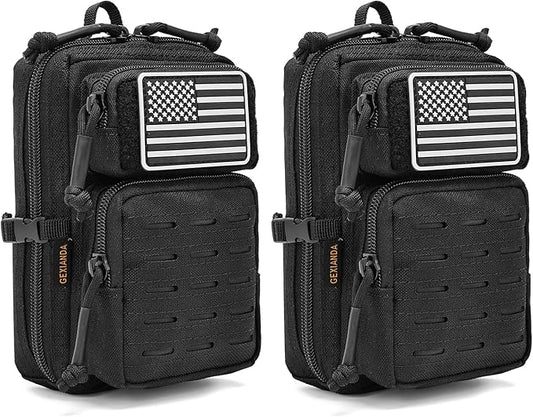 2 Pack Tactical Molle Utility Pouchs,Mini Belt Pouch EDC Pouch Tactical Phone Pouches Outdoor Admin Tool Pouch Medical EDC...