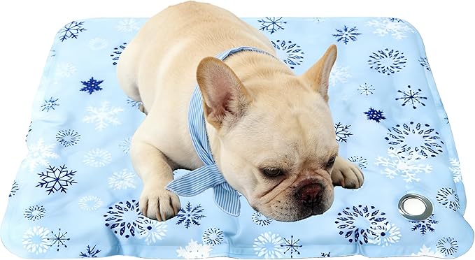 XCL Dog Cooling Mat Thicken Cooling Pad for Dog, Summer Dog Mat Foldable Washable, Endothermic& Waterproof, (QMAX>0.5), Br...