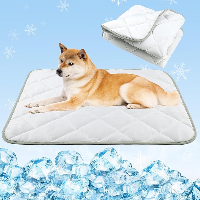 ZINGTERRA Dog Cooling Mat, Cat Self Cool Ice Pads,Lightweight Pet Pad Blanket Bed Cover,Puppies Summer Cool Tech Fabric,Wa...