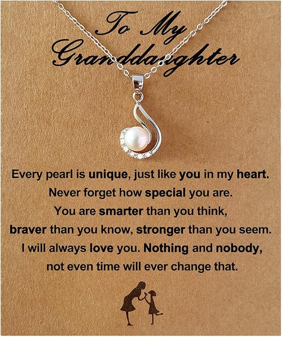 Granddaughter Necklace - Granddaughter Gifts from Grandma, Graduation Gifts for Her, Birthday Christmas Confirmation Weddi...