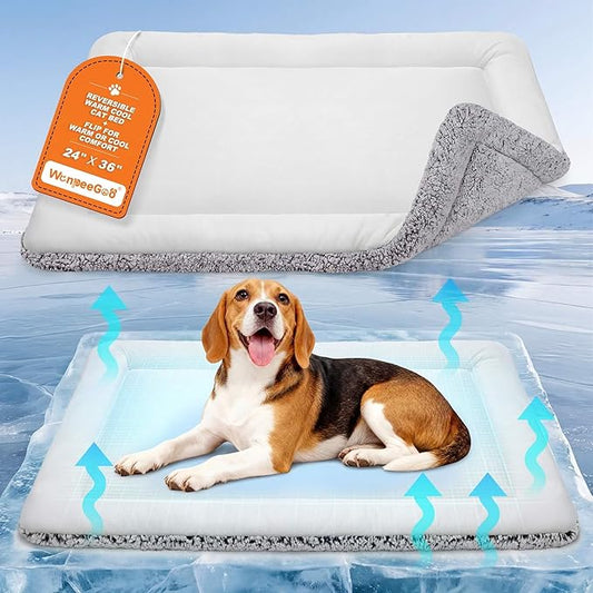Dog Cooling Mat, Self Warming Cat Bed, Reversible Warm & Cooling Cat Bed, Winter Warm Cat Pad & Summer Cooling Cat Mat for...