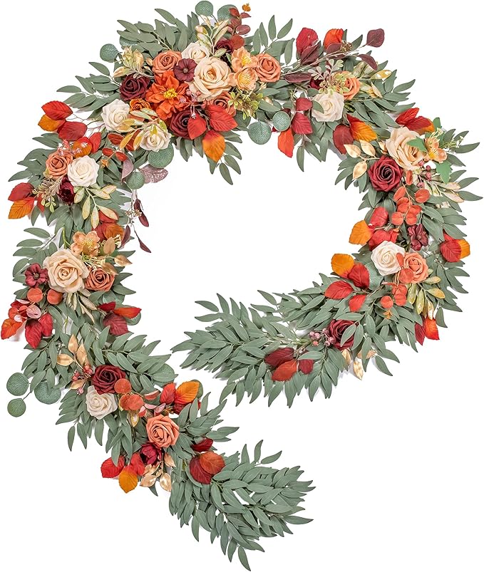 Lisuun 9FT Wedding Arch Flower Garland, Handmade Wedding Table Decorations,Head Table Floral Decor for Noble and Charming ...