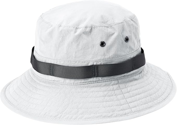 Amazon Essentials Men's Washed Nylon Outdoor Wide Brim Sun Bucket Hat
