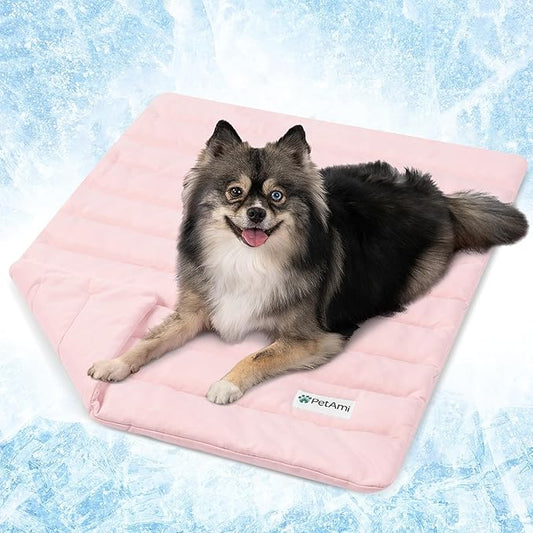 PetAmi Cooling Mat for Dog, Premium Pet Cooling Blanket for Crate Kennel, Indoor Cat Cool Sleeping Pad, Q-MAX Cold Sofa Co...