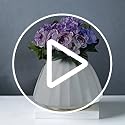 Felice Arts 12" Purple Hydrangea Silk Flowers Bouquet, Peonies Artificial Flowers for Wedding Bridal Bouquets Home Table C...