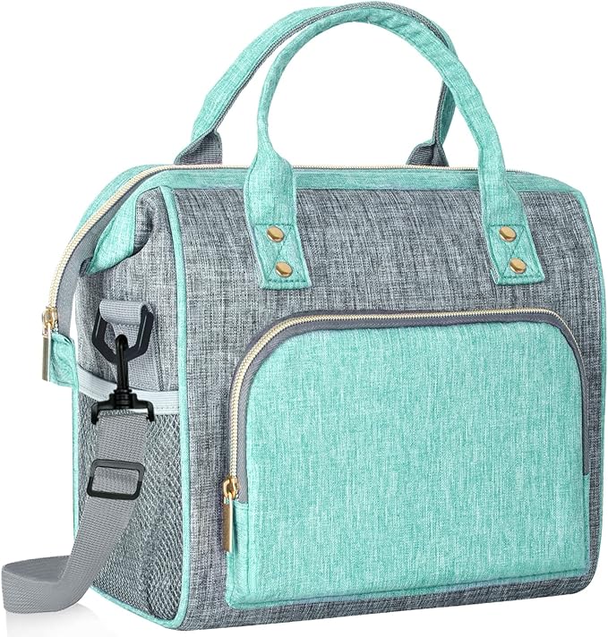 IDEATECH Large Insulated Lunch Bag for Women -12L Adult Lunch Box Wide Opening with Shoulder Strap - Leakproof Cooler Tote...