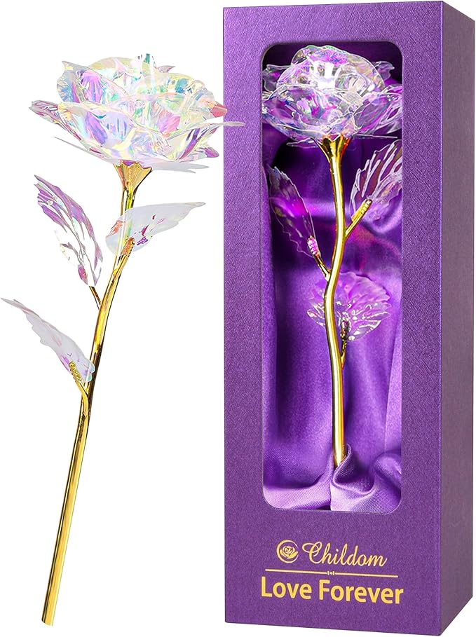 Childom Mothers Day Rose Gifts for Mom,Birthday Gifts for Women,Mothers Day Flowers Gifts for Mom from Daughter Son,Rainbo...
