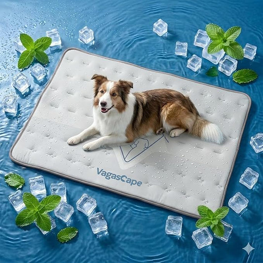 Vagascape Dog Cooling Mat 3.0 Double-Sided Usable, Thick Durable Pet Cooling Mat for Extra Large Pet, 35" x 23" Washable C...