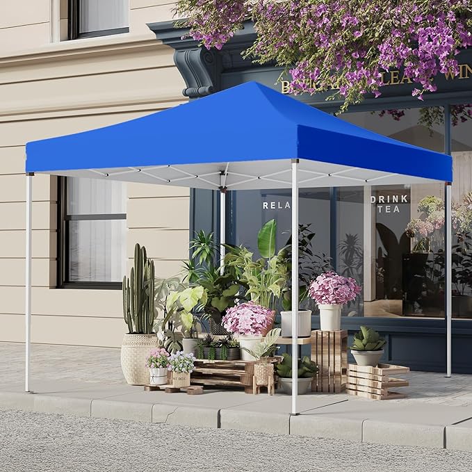 PHONWHON Shades 10x10 Pop Up Canopy, Heavy Duty Beach Tent with Carrying Bag for Easy Moving, Sun Shelter for Parties, Eve...