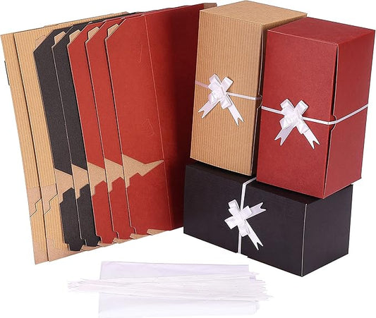 MPFY- 10 Pack, 9 X 4.5 X 4.5 Inch, Assorted Color, Gift Boxes with Lids for Presents, Bridesmaid Boxes, Gift Box Set, Box ...