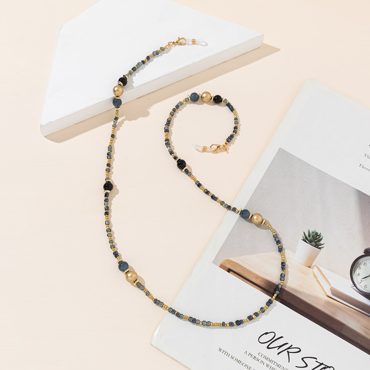 Multi-element Crystal Neckband, Metal Anti-slip Eyewear Accessories