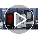 Homde Jewelry Organizer with Transparent Window Necklace Hooks Gift for Women Jewelry Box Display Case for Necklaces Rings...