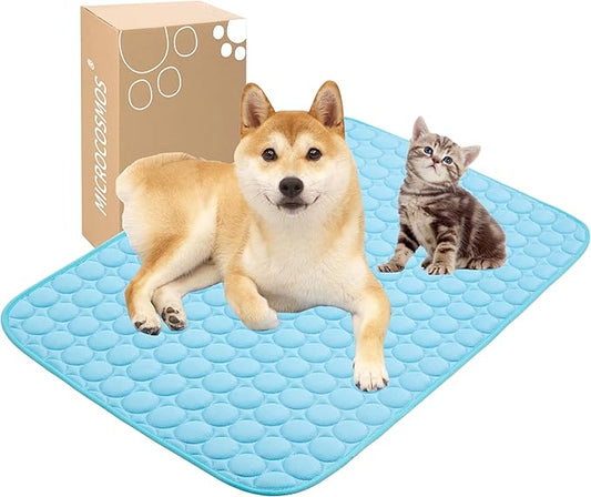 MICROCOSMOS Summer Cooling Mat & Sleeping Pad- Water Absorption Top, Materials Safe, Easy Carry, EZ Clean. Keep Cooling fo...
