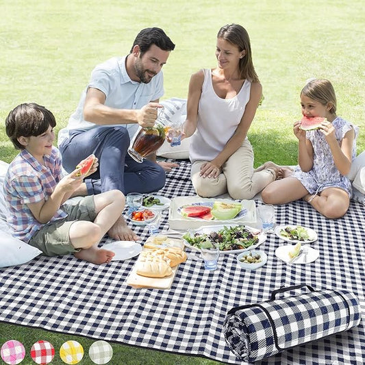 ZAZE Picnic Blankets Machine Washable, 80''x80'' Extra Large Waterproof Sandproof Foldable Compact Beach Blanket, Oversize...