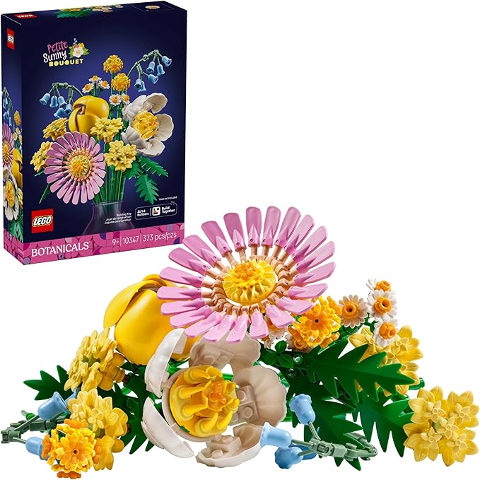 LEGO Botanicals Petite Sunny Bouquet Building Toy - DIY Floral Arrangement for Girls & Boys, Ages 9+ - Gift for Birthdays...