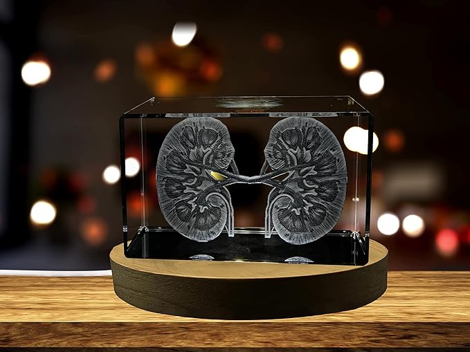Kidneys | 3D Engraved Crystal Keepsake | Gift/Decor | Collectible | Souvenir | Personalized 3D Crystal Photo Gift | Custom...