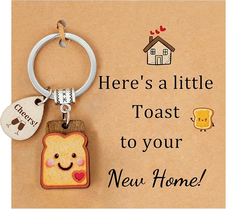 PEALICIOUS Cute Toast Keychain for Girls, New Beginnings Gifts for Best Friend as Next Chapter Stuff, Cute Love Engagement...