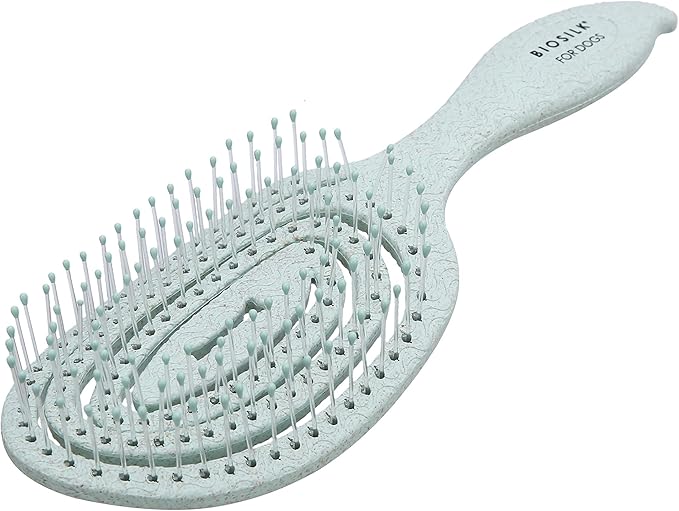 BioSilk for Pets Eco Friendly Detangling Pin Brush for Dogs, Gentle Dog Grooming Brush Designed to Help Remove Knots and T...