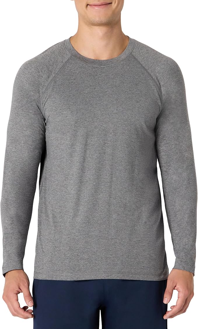 Amazon Essentials Men's Athletic Soft Performance Lightweight Long Sleeve Gym Workout Shirt