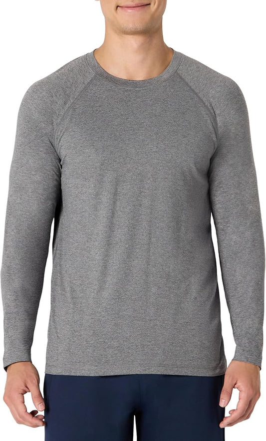 Amazon Essentials Men's Athletic Soft Performance Lightweight Long Sleeve Gym Workout Shirt