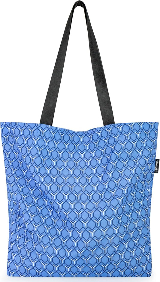 HOLYLUCK Women's Tote Bag with Buckle and Zipper Inner Pocket Reusable Shoulder Bag for Shopping,Beach,Gym