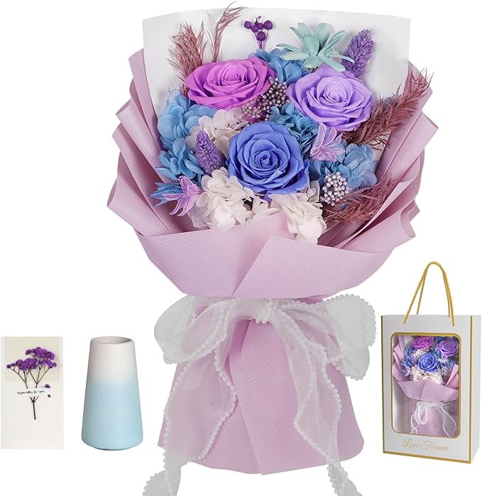 Childom Mothers Day Rose Gifts for Mom,Birthday Gifts for Women,Preserved Flowers for Delivery,Mothers Day Flowers Gift fo...