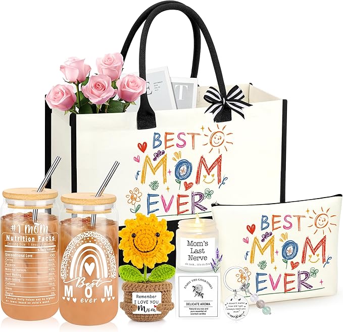 DOGMEM Mothers Day Gifts, Mom Birthday Gift Ideas Basket for Moms Mama Mother from Daughter Son Child, Mothers Day Gifts f...