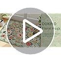 DUKINO 2x3 Rugs for Entryway, Floral Indoor Washable Front Door Mat, Non Slip Boho Small Carpet, Soft Low Pile Throw Rug f...