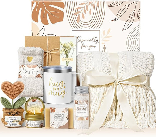 Self Care Gifts Get Well Soon Gift Baskets for Women, Mothers Day Birthday Gifts for Women Care Package, Unique Sympathy G...