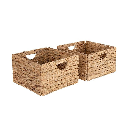 Seville Classics Premium Natural Handwoven Portable Laundry Bin Basket with Carrying Handles, Household Storage for Clothe...