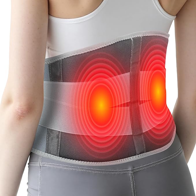 Cordless Heating Massage Pad Customizable Pain Relief with 3 Heat 3 Vibration 3 Timer Settings Wearable and Rechargeable f...